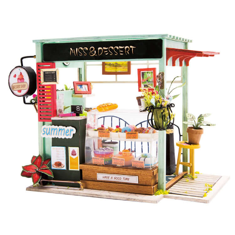 Robotime DIY 1:24 Mini Dessert Shop Dollhouse Kit