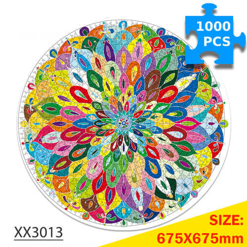 1000-Pc Round Peacock Feather Puzzle | KidsToyLover