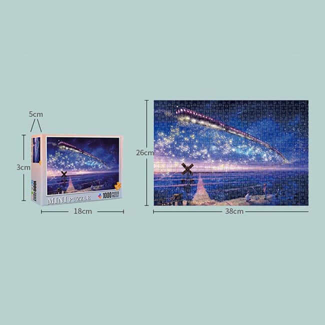 1000-Piece 'Train Under the Stars' Jigsaw Puzzle - Perfect for Family Fun | KidsToyLover