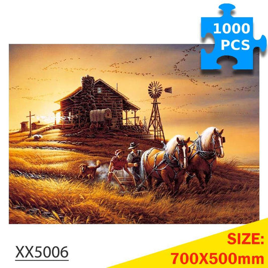 1000-Pc Campo de trigo Cenário Puzzle | KidsToyLover
