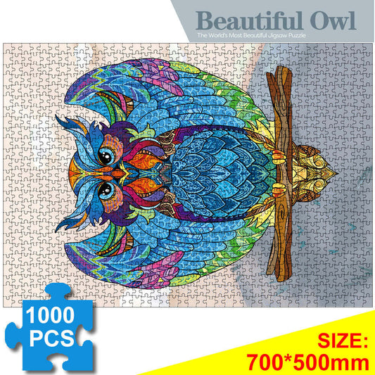 Kidstoylover: головоломка с красивой совой из 1000 деталей