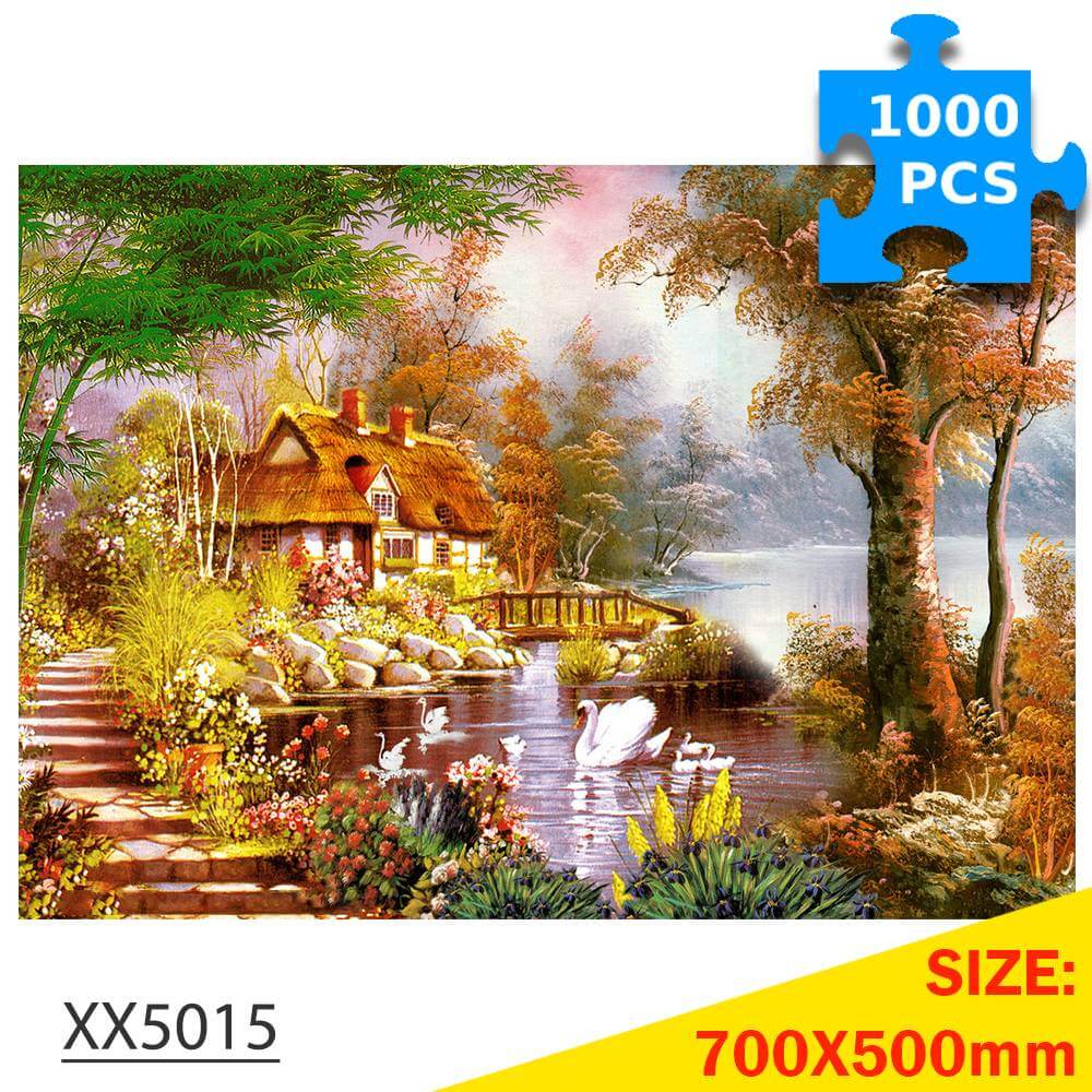 1000-Piece 'Swan House' Jigsaw Puzzle - KidsToyLover Shop