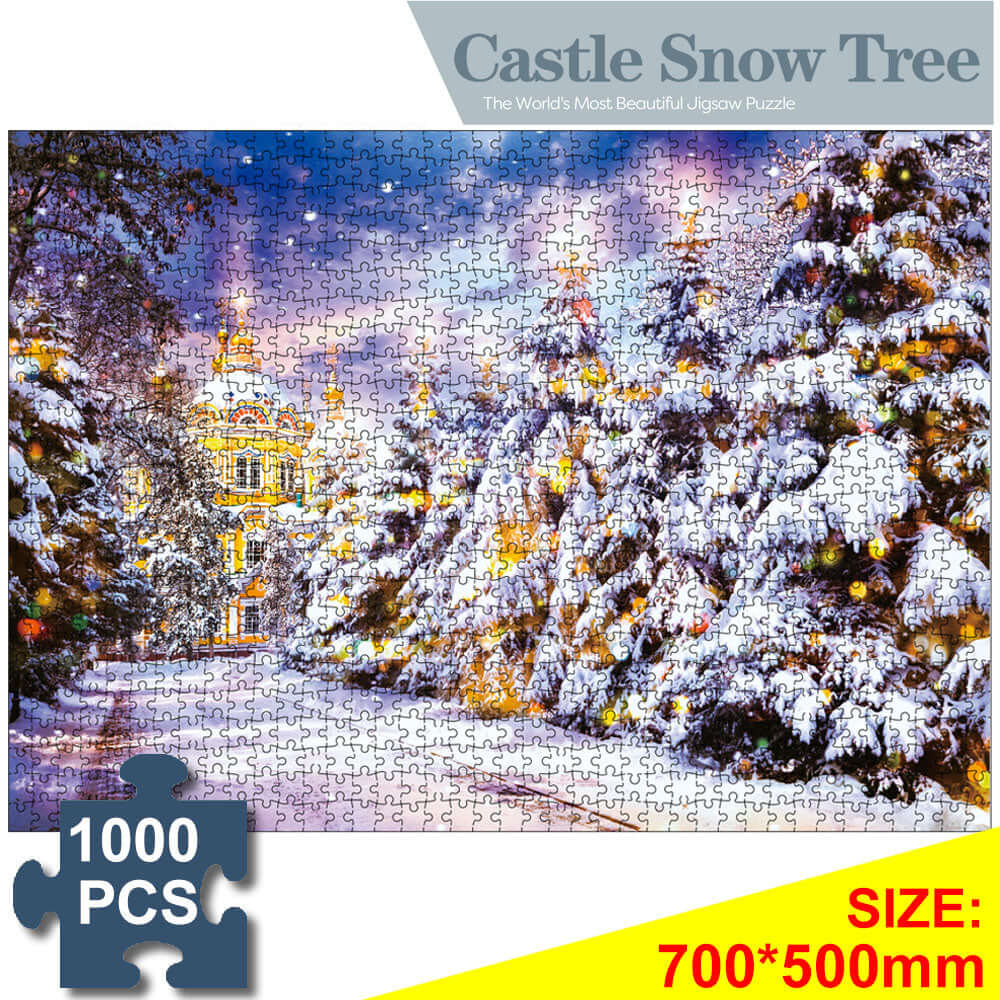 Kidstoylover: Castle Snow Tree 1000-Piece Jigsaw Puzzle