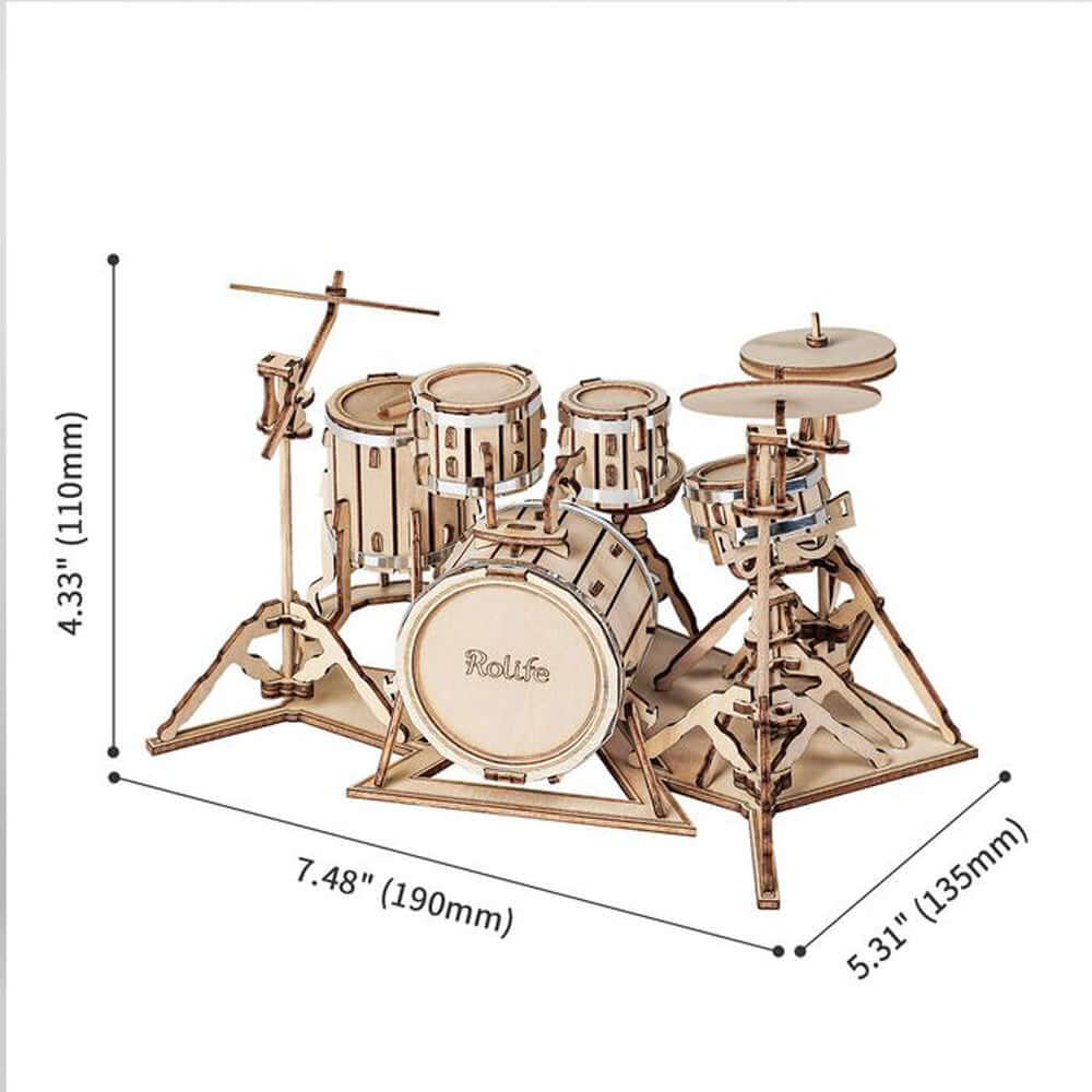 Drum Kit 3D DIY Model | Kidstoylover - Engaging & Educational