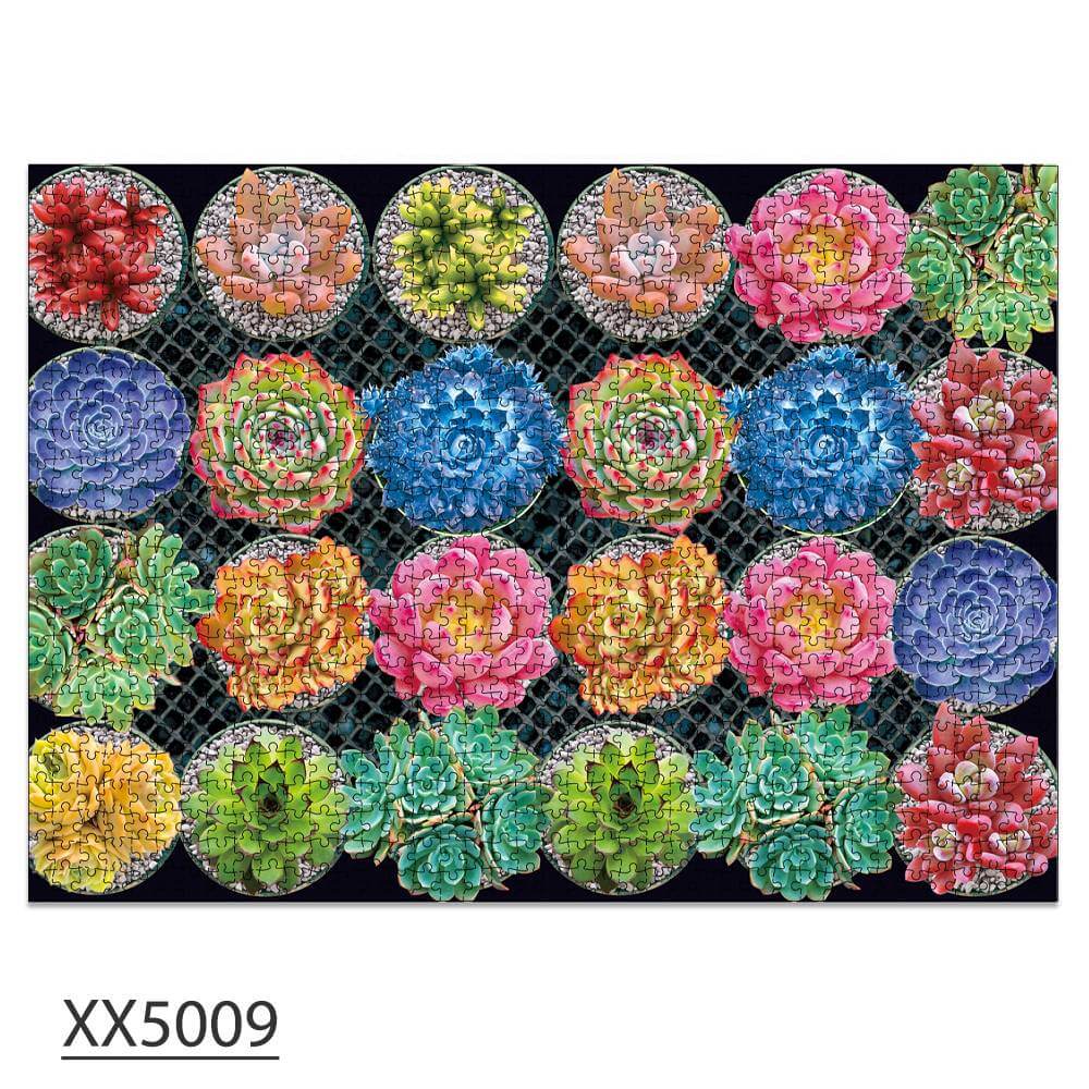 succulents 500 piece puzzle 1000-Pc Succulent Plant Puzzle