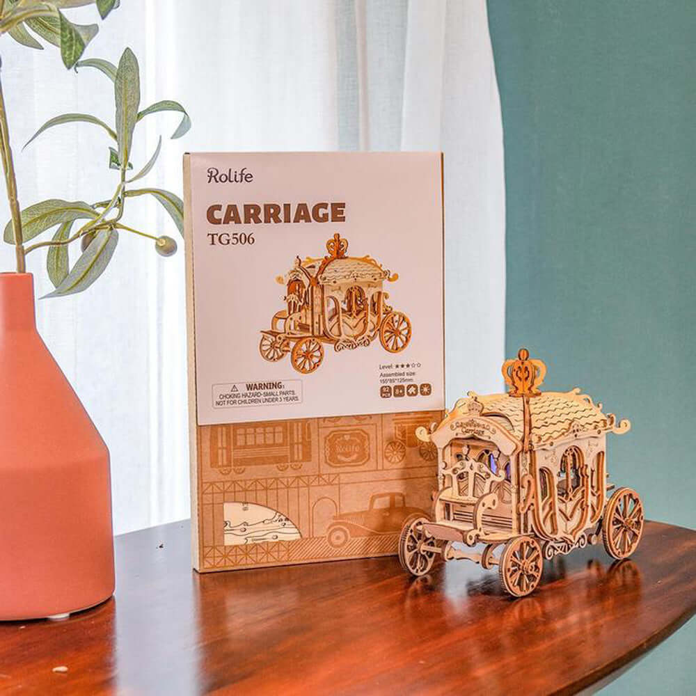 DIY 3D Clássico Carruagem Puzzle de Madeira | Kidstoylover