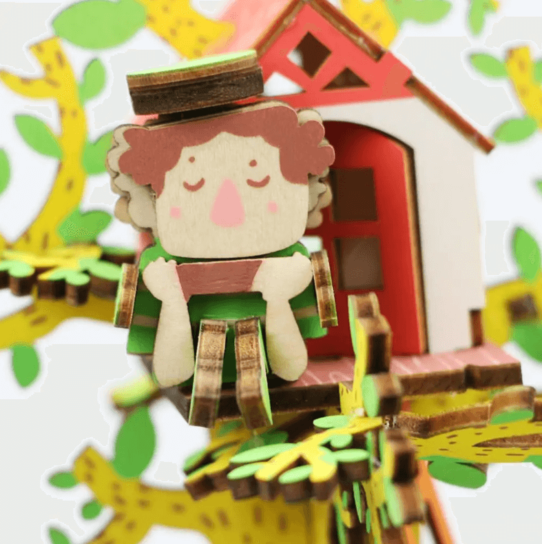Robotime Boîte à musique 3D Tree House-Puzzle en bois | KidsToyLover