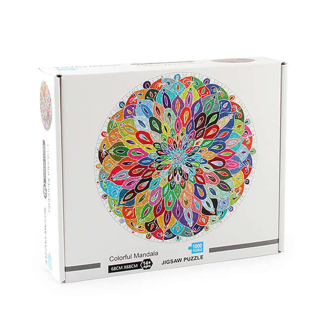 1000-Pc Round Peacock Feather Puzzle | KidsToyLover
