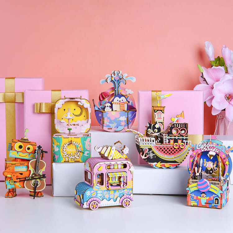 3D Vintage Music Box Puzzle | Handcrafted | Kidstoylover