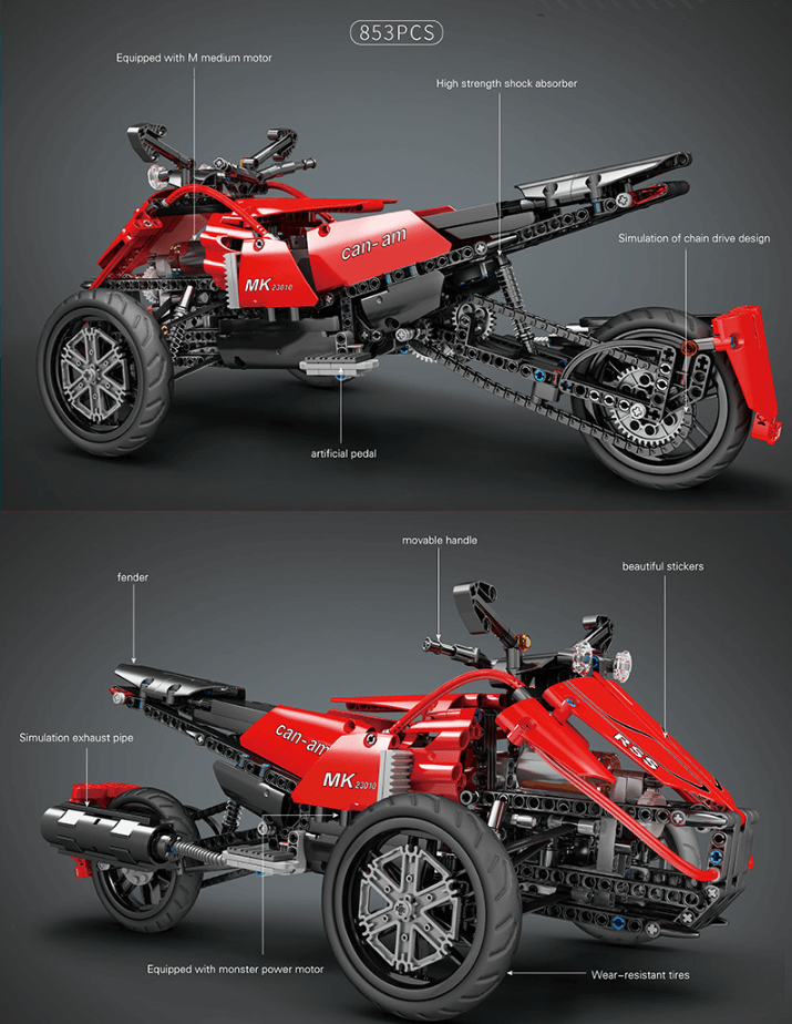 Kidstoylover: Stampo King Technic Spyder Motorcycle