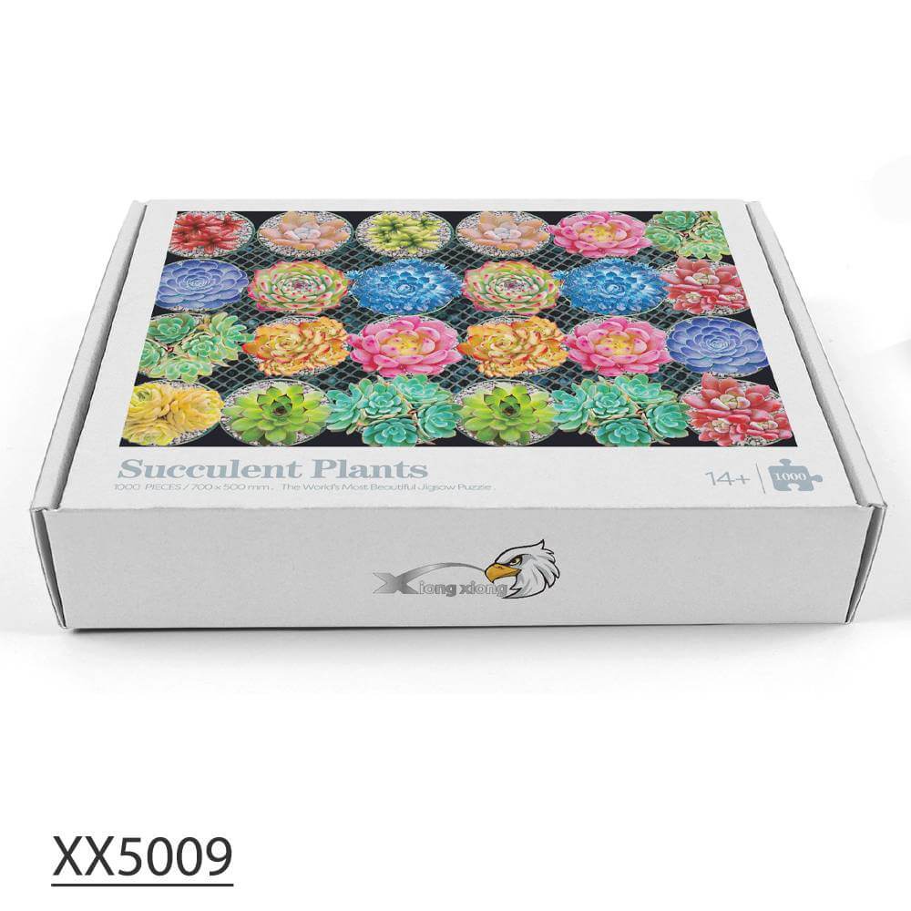 succulent puzzle 500 pieces 1000-Pc Succulent Plant Puzzle