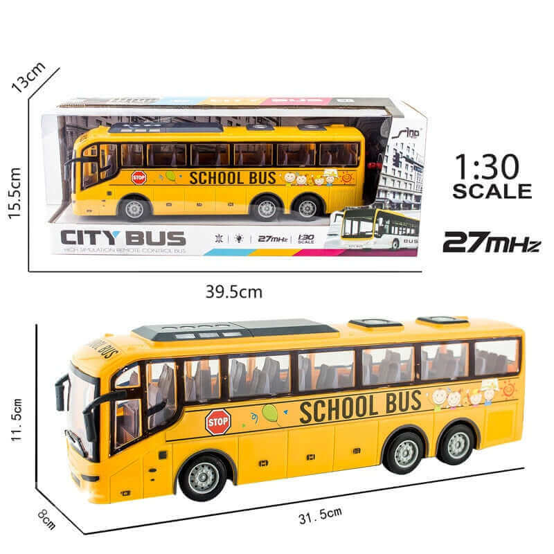 Erleben Sie den Spaß von Stadtrundfahrten mit unserem ferngesteuerten 1:30-RC-Bus-Auto für Jungen und Kinder – mit Beleuchtung und 27-MHz-Funksteuerung