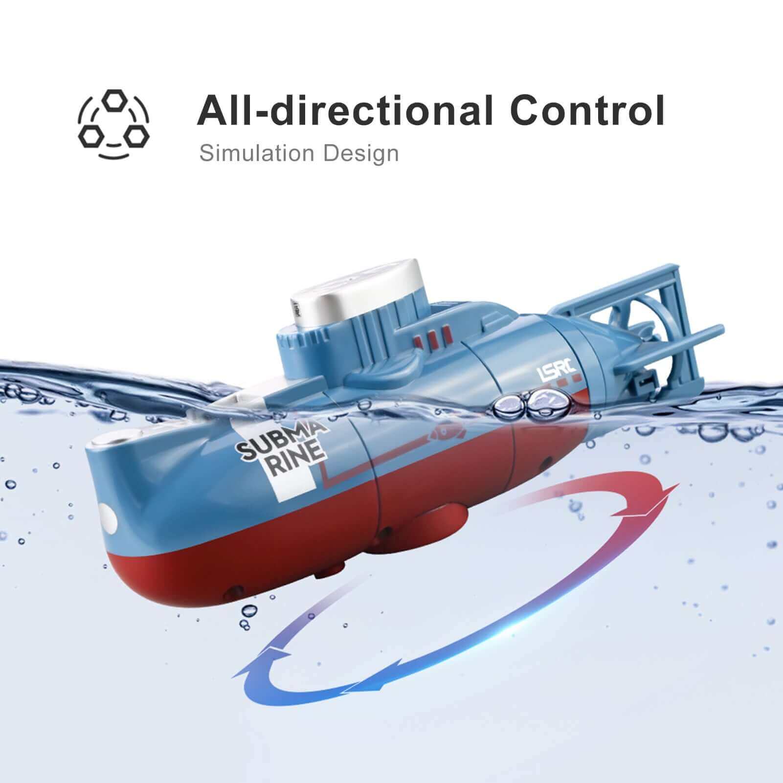 XIAOKEKE Remote Control Boat RC Submarine Ship Racing Speedboat 30Km+ –  ToysCentral - Europe
