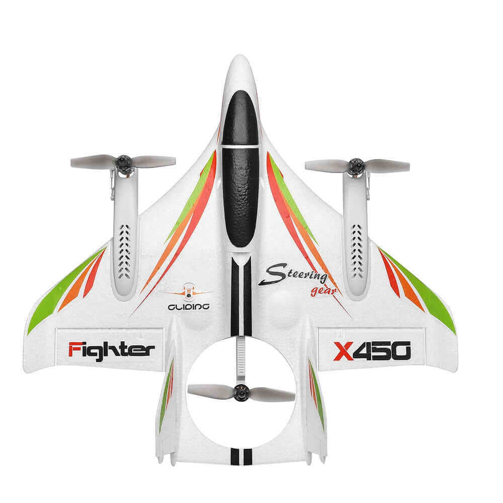 WLtoys XK X450 2.4G 6CH 3D/6G RC Avião Decolagem Vertical Sem Escova LED RC Planador Asa Fixa RC Aeronave RTF RC Brinquedo para Criança | KidsToyLover