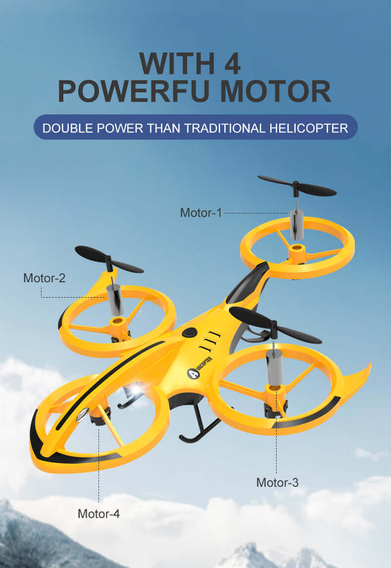 Dron de control remoto acrobático - Presión de aire Altitud Mantener Mini tiro interior para volar Leapfrog Quadcopter - Avión de juguete RC para niños
