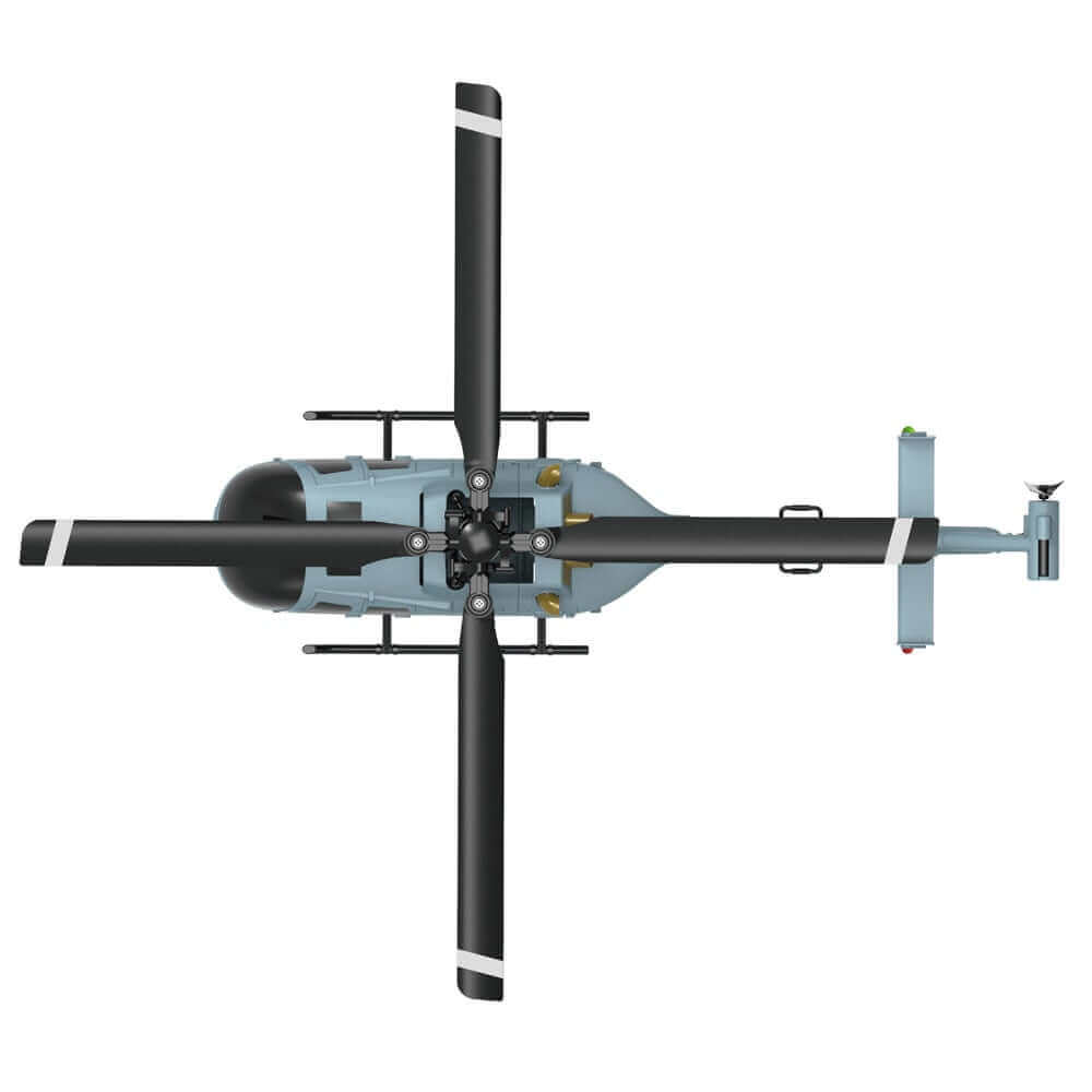 C186 2.4G RC हेलीकाप्टर - 4 प्रोपेलर, 6-अक्ष जाइरोस्कोप, वायु दाब ऊँचाई स्थिरीकरण