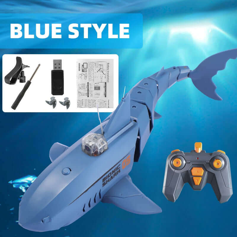 RC-U-Boote mit Unterwasserkameras – ferngesteuerter Hai-Tierroboter auf ferngesteuerten Booten, Spielzeug für Kinder