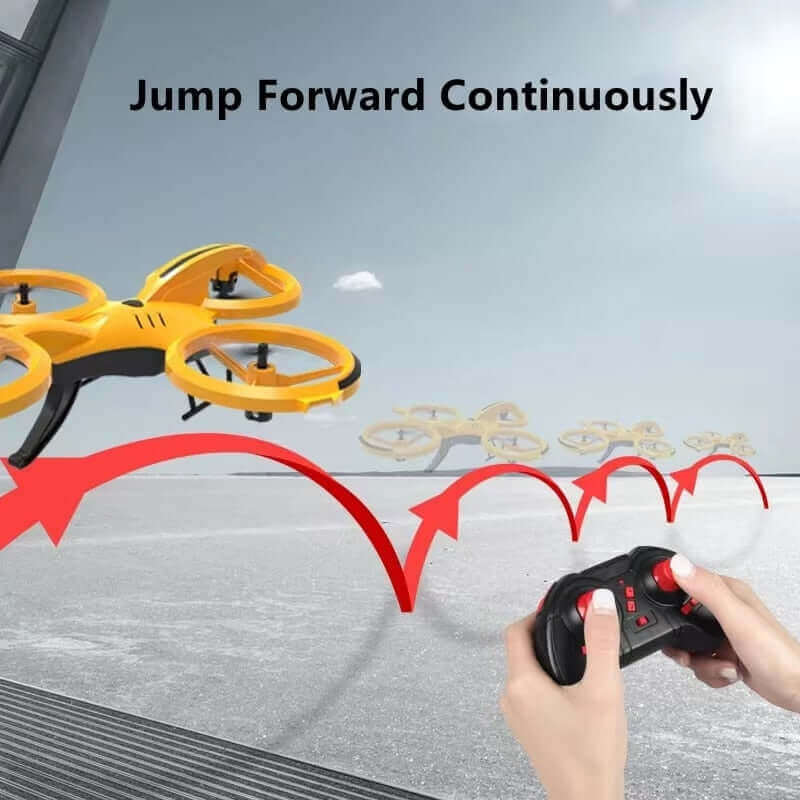 Drone de controle remoto acrobático - Segure a altitude da pressão do ar Mini arremesso interno para o vôo Leapfrog Quadcopter - Avião de brinquedo RC infantil