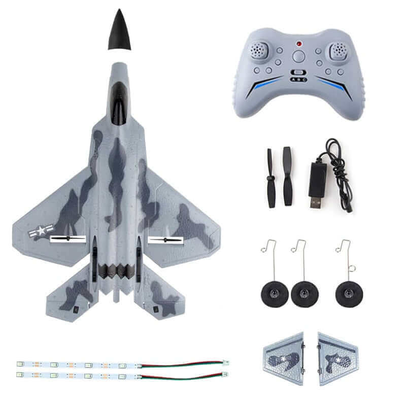 LUFEIS Avion télécommandé, Avion F22 RC, Avion Radiocommandé, Avion de Chasse Radiocommandé, 2,4 GHz Avion télécommandé, Avion Telecommandée Extérieur LUFEIS Avion télécommandé, Avion F22 RC, Avion Radiocommandé, Avion de Chasse Radiocommandé, 2,4 GHz Avion télécommandé, Avion Telecommandée Extérieur