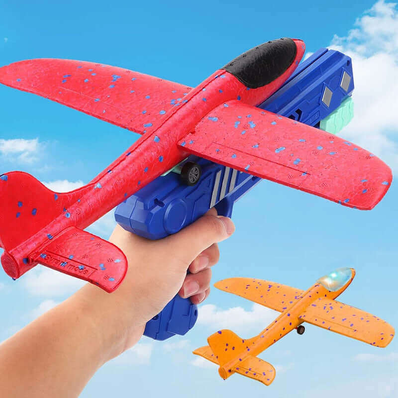 kidstoylover Foam Plane Launcher Catapult Airplane Gun | KIDS TOY LOVER