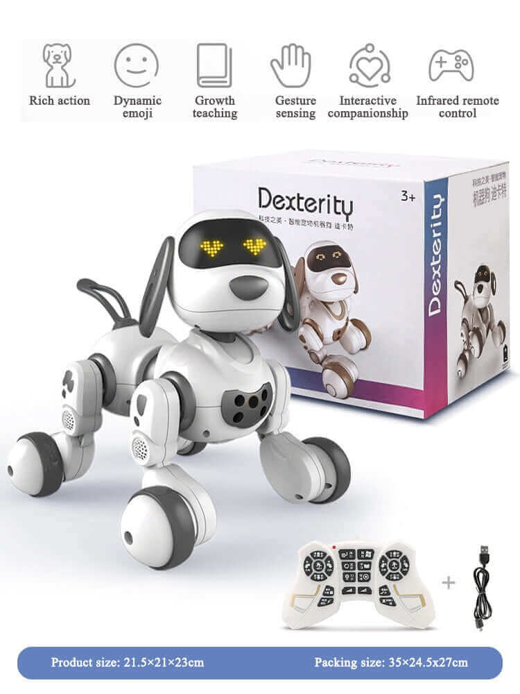 Yeni Elektronik evcil hayvan RC akıllı robot köpek jest indüksiyon ses kontrolü müzik dansı elektrikli evcil hayvan çocuk erken eğitim oyuncak hediye