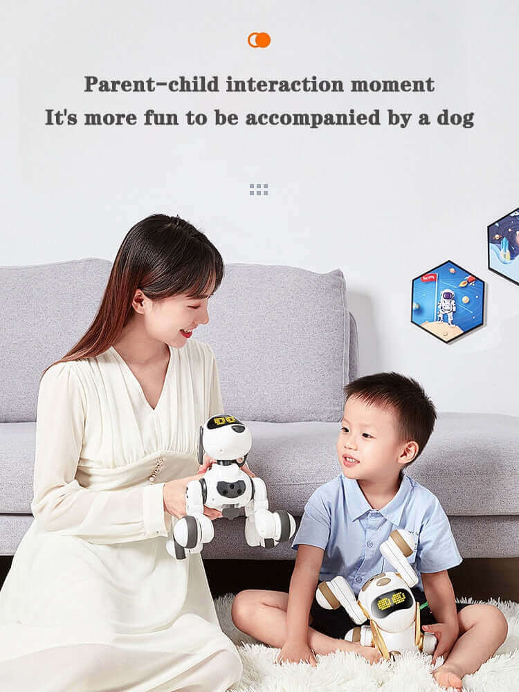 Nueva mascota electrónica RC robot inteligente perro gesto inducción control de voz música baile eléctrico mascota niño educación temprana juguete para regalo