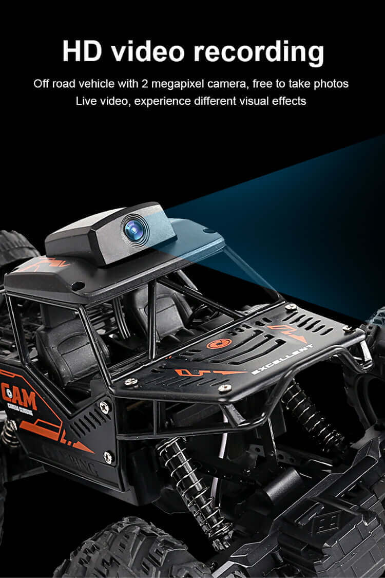 新しい1:18 RCカー、720P HDカメラ付き - WiFi FPV ORV SUV 子供用電子玩具クライミングカー - KidsToyLover