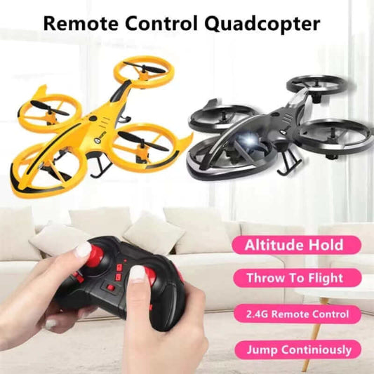 Drone telecomandato acrobatico - Mantenimento dell'altitudine della pressione dell'aria Mini Lancio interno per volare Quadricottero Leapfrog - Aeroplano giocattolo RC per bambini