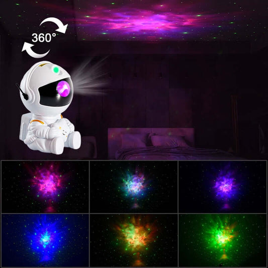 2023 NUOVO Astronauta Proiettore Cielo stellato Galaxy Stelle Proiettore Luce notturna Lampada a LED per arredamento camera da letto Luci notturne decorative