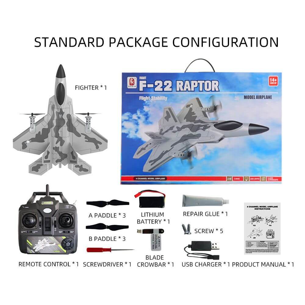 BM16 F-22 Raptor RC Plane – Fun for Kids - Main Image
