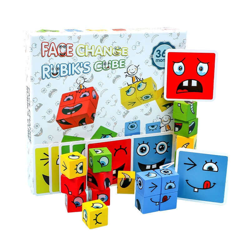 Face Changing Cube Building Blocks