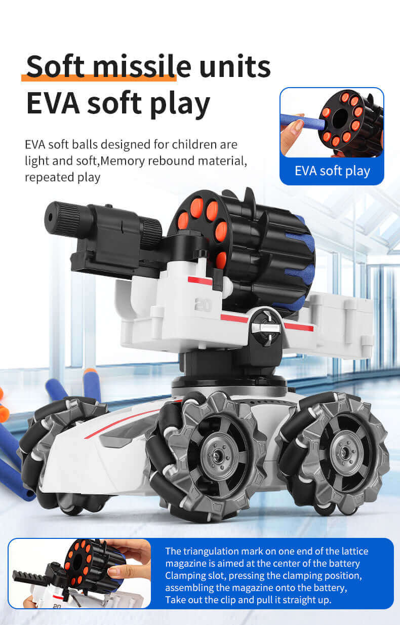 RC 4WD Tank Water Bomb Shooting Competitive Car Remote Control Toys Big Tank Remote Control Off-road Car Kids toy Christmas Gift