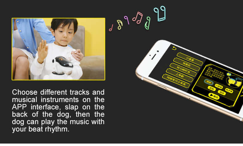 Novos brinquedos para bebês 1803 AI cão robô brinquedo APP controle conexão Bluetooth
