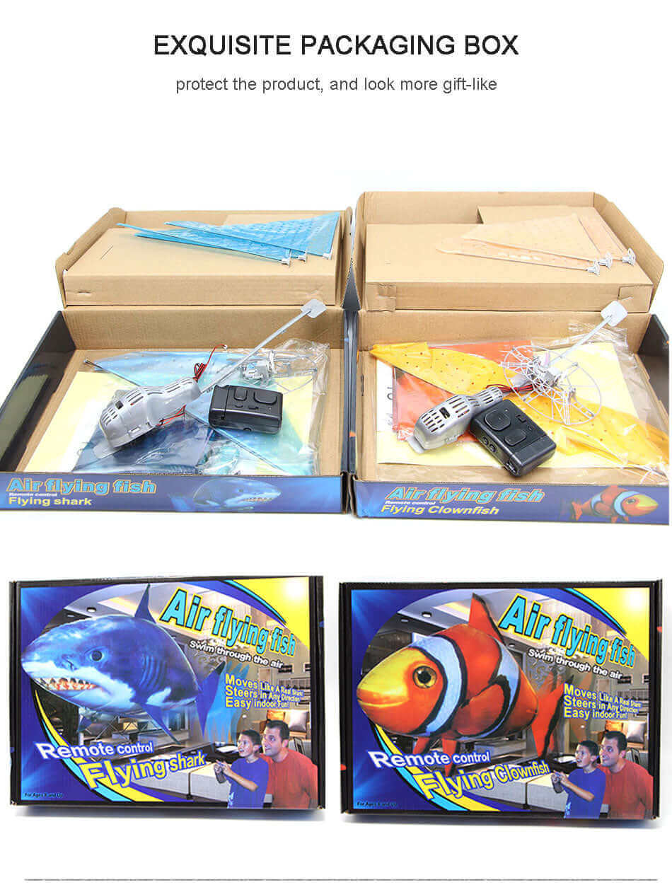 원격 제어 상어 장난감 - 공기 수영 RC 동물 라디오 플라이 낚시 풍선 - 어린이와 소년을 위한 대화형 장난감 - 지금 KidsToyLover에서 쇼핑하세요