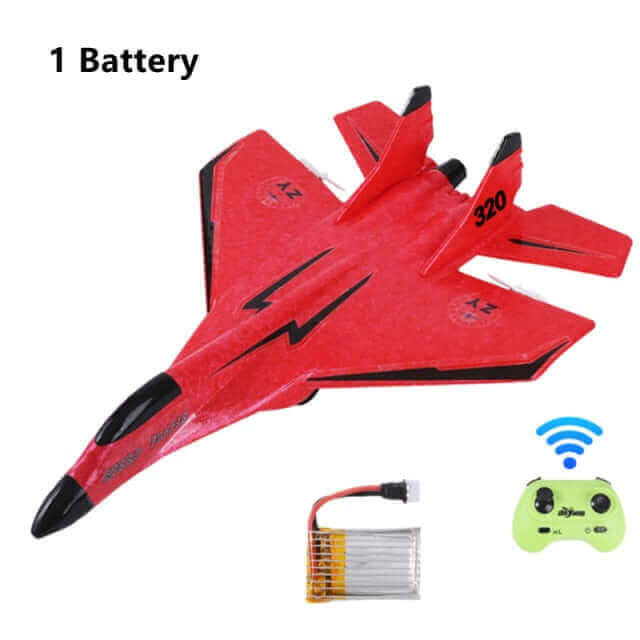 kidstoylover Glider RC Drone MIG 320 red one battery