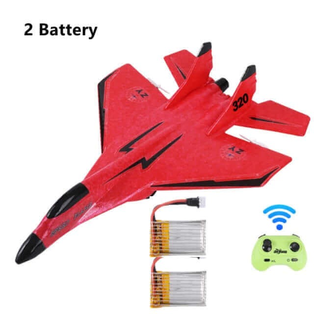 kidstoylover Glider RC Drone MIG 320 red two batteries