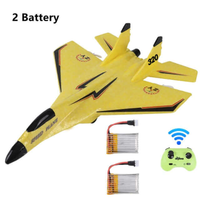 kidstoylover Glider RC Drone MIG 320 yellow two batteries