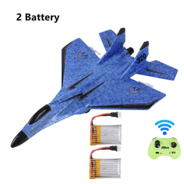 kidstoylover Glider RC Drone MIG 320 blue two batteries