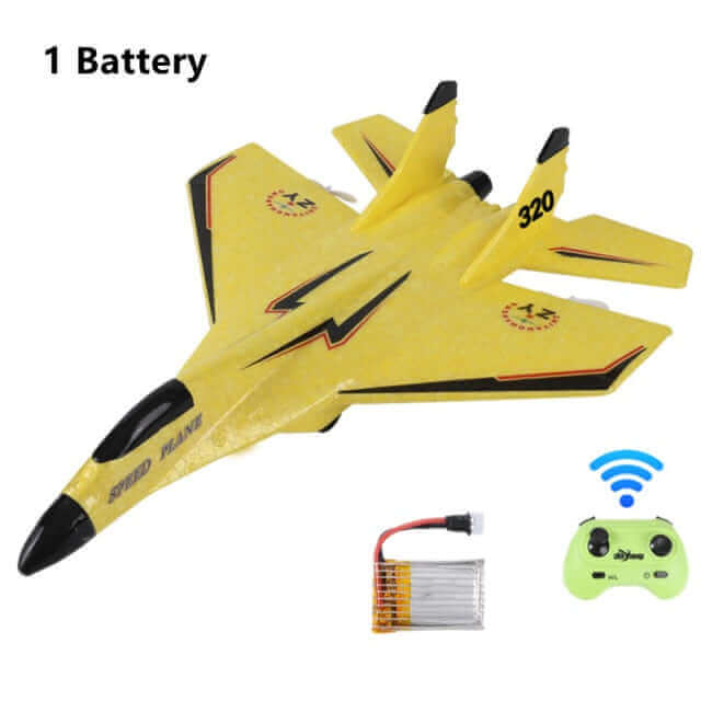 kidstoylover Glider RC Drone MIG 320 yellow one battery