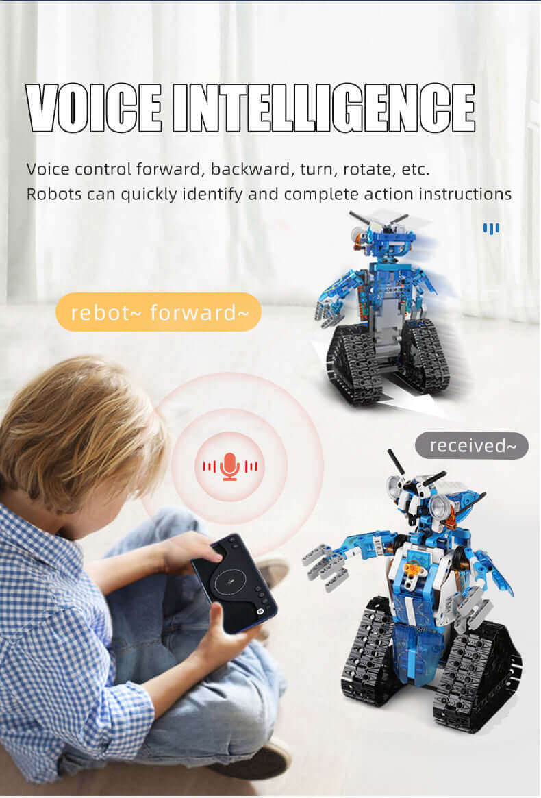 MOLD KING 15059 Technisches Spielzeug Der APP RC motorisierter Roboter mit LED-Teilmodell Intelligente Bausteine Kinder Weihnachtsgeschenk