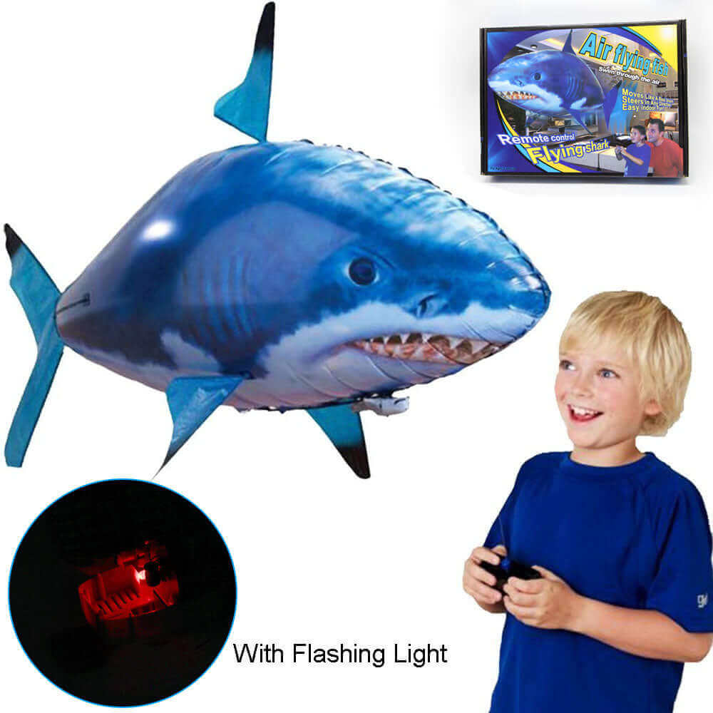 Jouets de requin télécommandés - Air Swimming RC Animal Radio Fly Fishing Balloons - Jouet interactif pour enfants et garçons - Achetez maintenant sur KidsToyLover